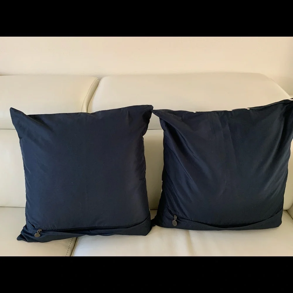 Floral Embroidered Throw Pillow Set - Navy and White Pier 1